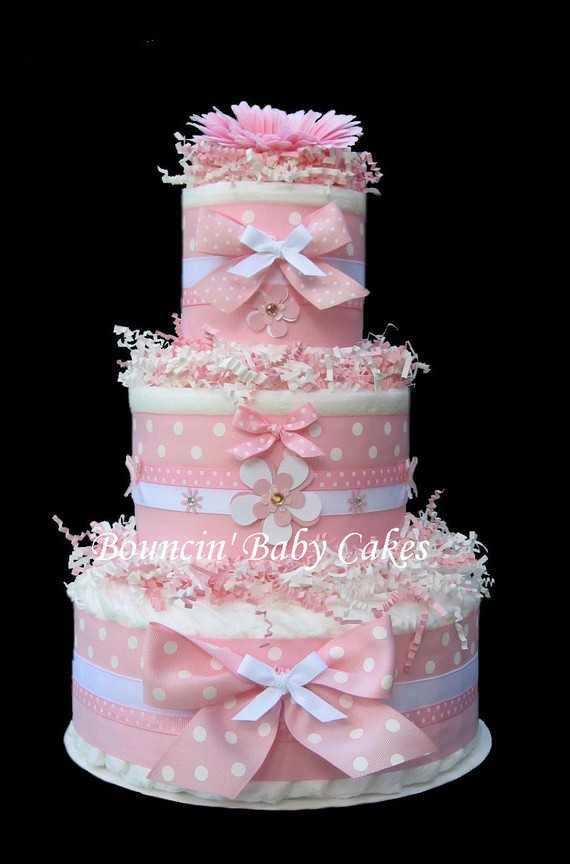 Baby Girl Diaper Cake