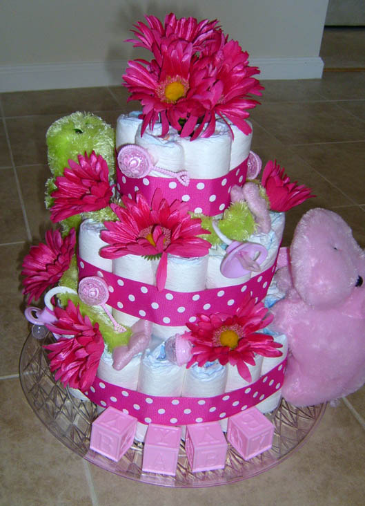 Baby Girl Diaper Cake