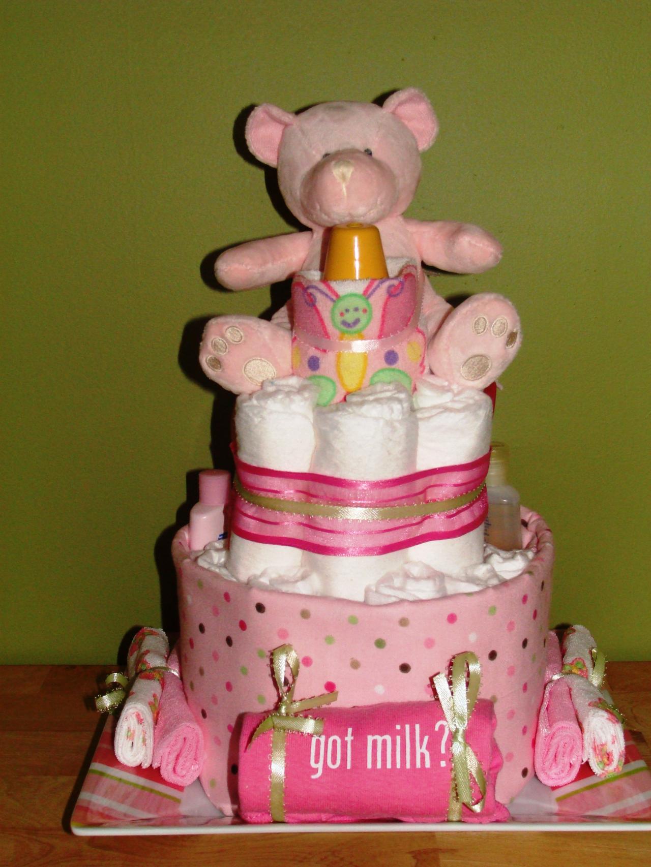 Baby Girl Diaper Cake