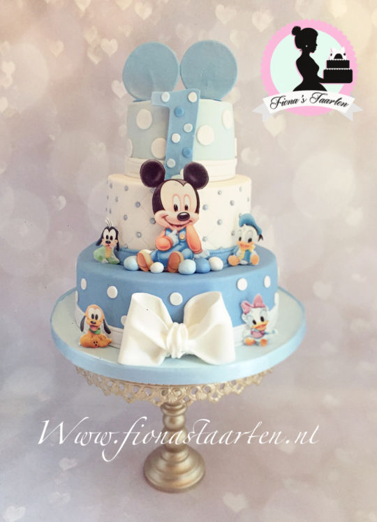 Baby Mickey Mouse 1st Birthday Cake