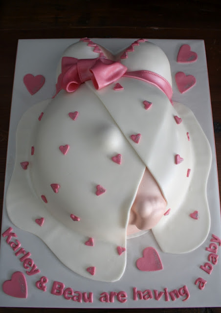 Baby Shower Belly Cake