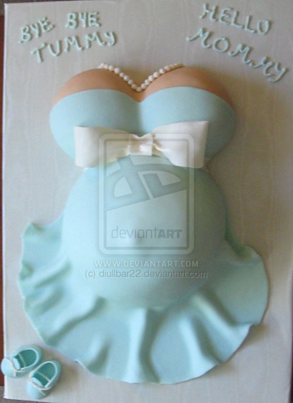 Baby Shower Belly Cake