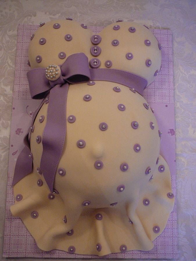 Baby Shower Cake with Pregnant Belly