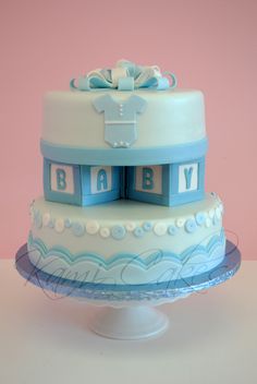 Baby Shower Cakes with Blocks