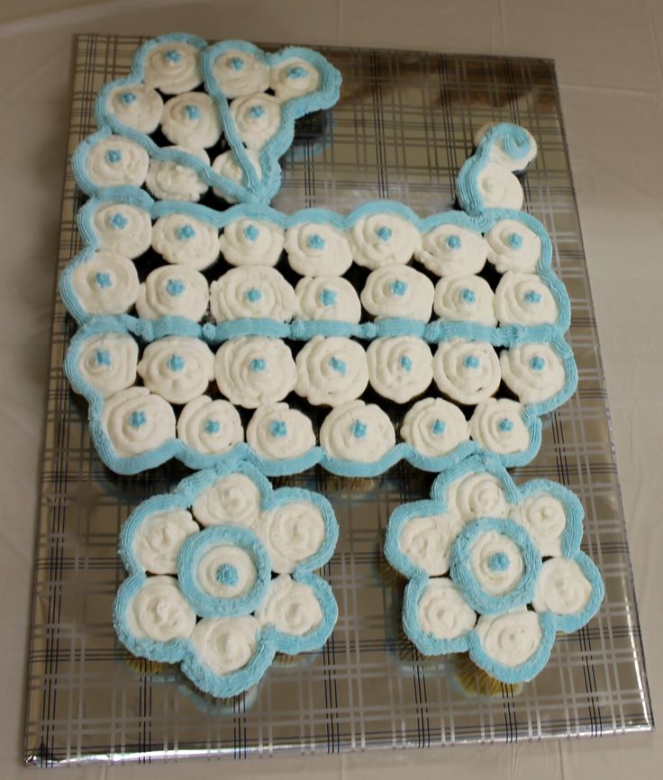 Baby Shower Carriage Cupcake Cake