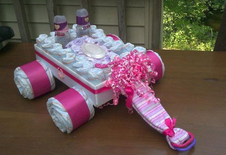 Baby Shower Diaper Cake Wagon