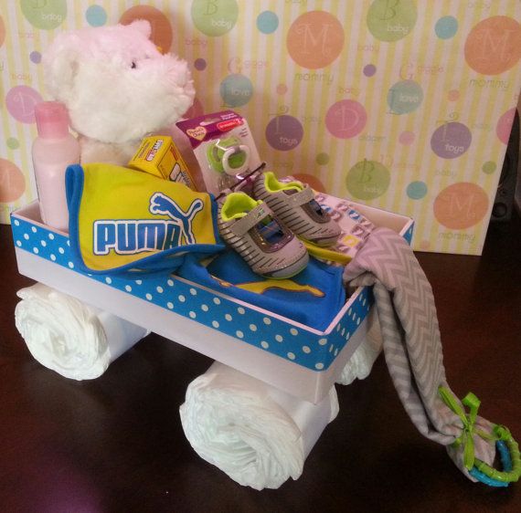 Baby Shower Diaper Cake Wagon