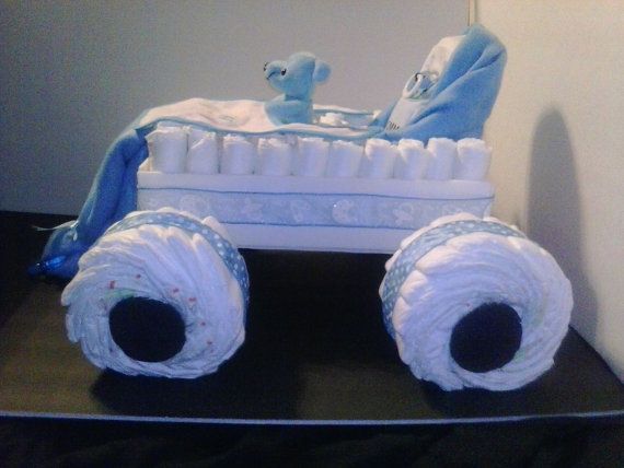 Baby Shower Diaper Cake Wagon