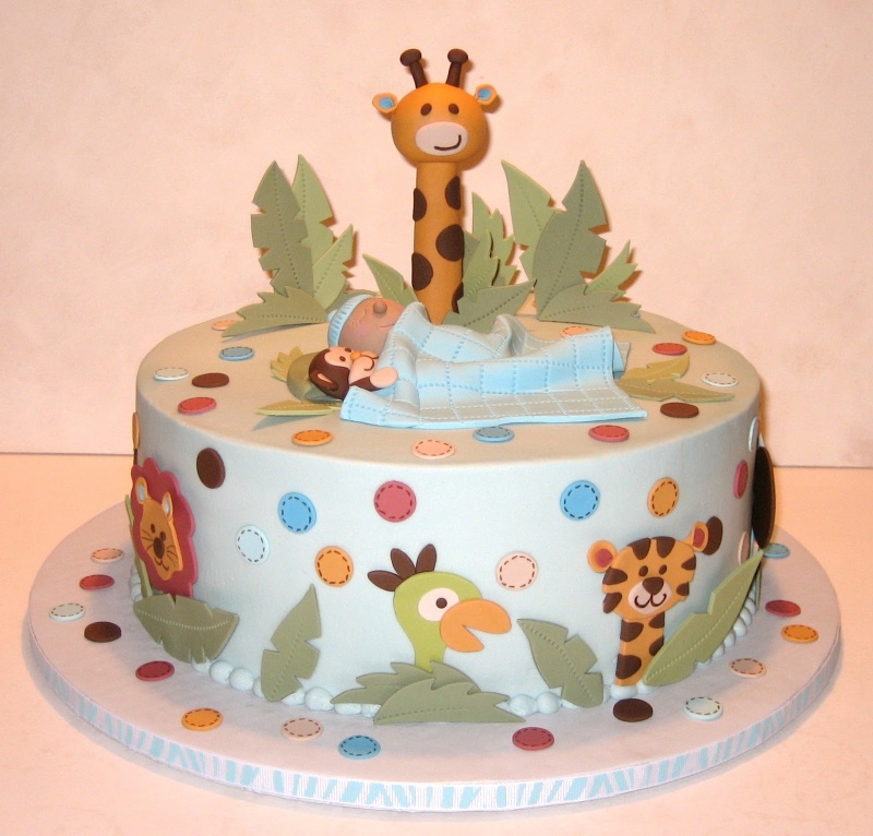 Baby Shower Jungle Cake Decorations