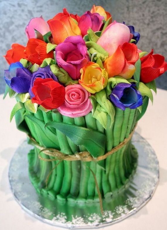 Birthday Cake Flower Bouquet