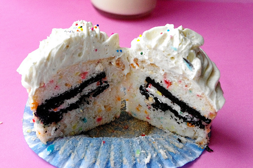 Birthday Cake Oreo Cupcakes