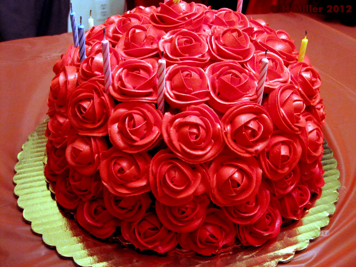 Birthday Cake with Roses