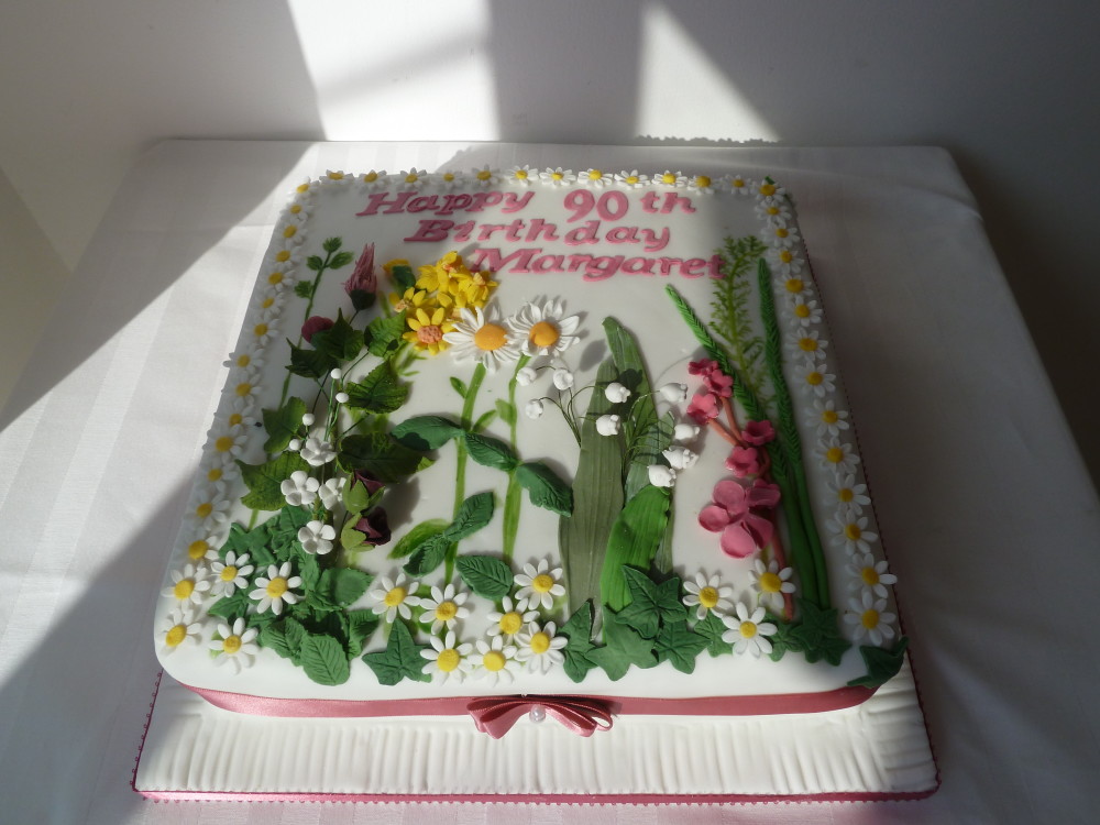 Birthday Cakes with Wildflowers