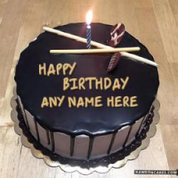 Birthday Name Cakes with Candles