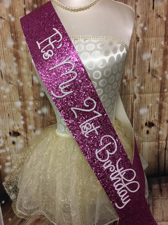 Birthday Sash with Glitter