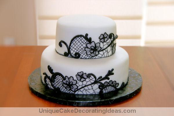 Black and White Cake Decorating Ideas