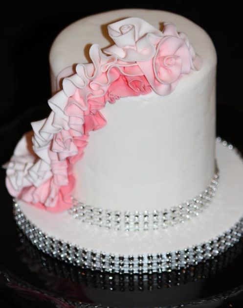 Bling Cake with Ribbon