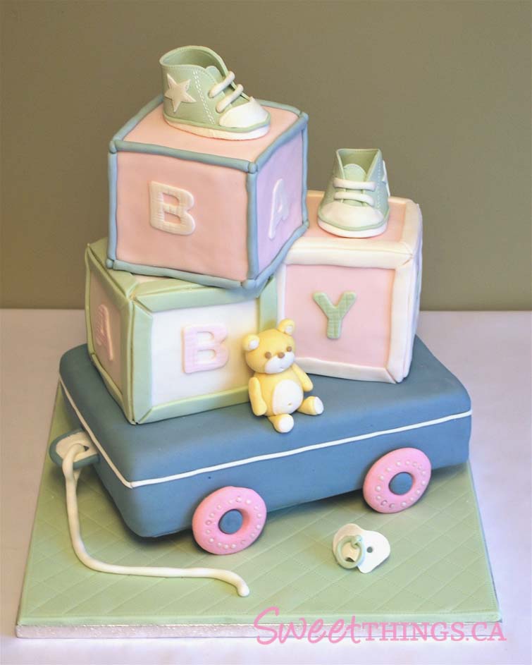 Block Theme Baby Shower Cake