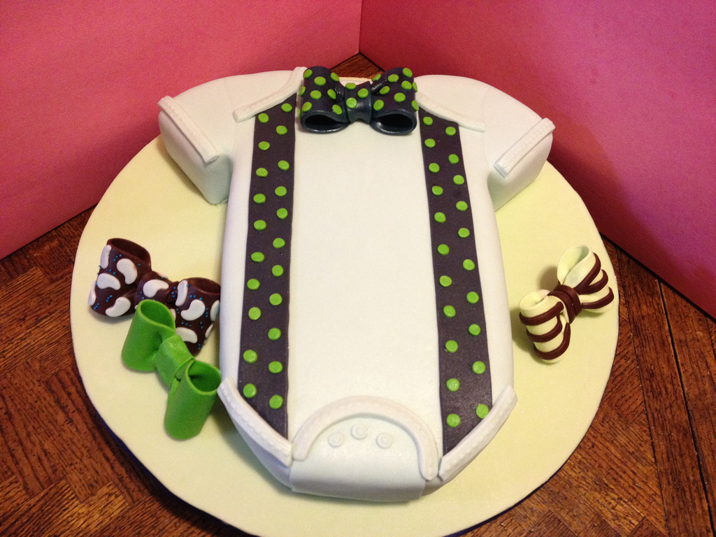 Bow Tie Baby Shower Cake