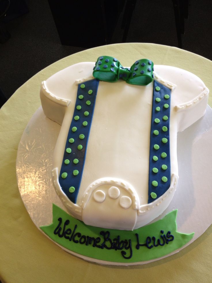 Bow Tie Baby Shower Cake