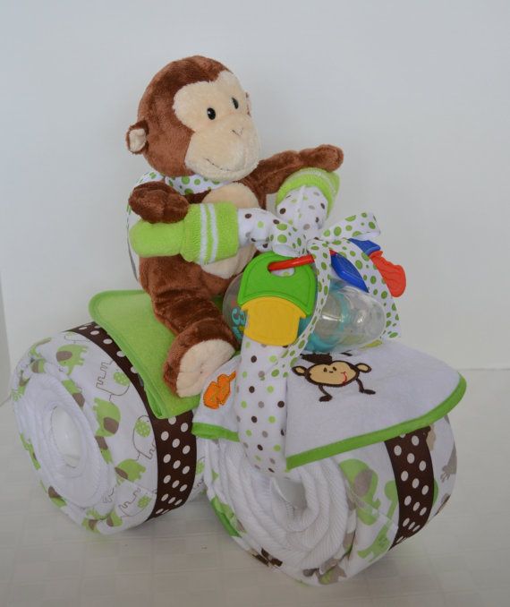 Boy Baby Shower Motorcycle Diaper Cake