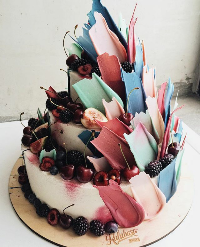 Brushstroke Indian Cake