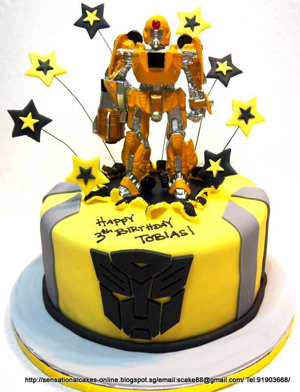 Bumble Bee Transformer Birthday Cake