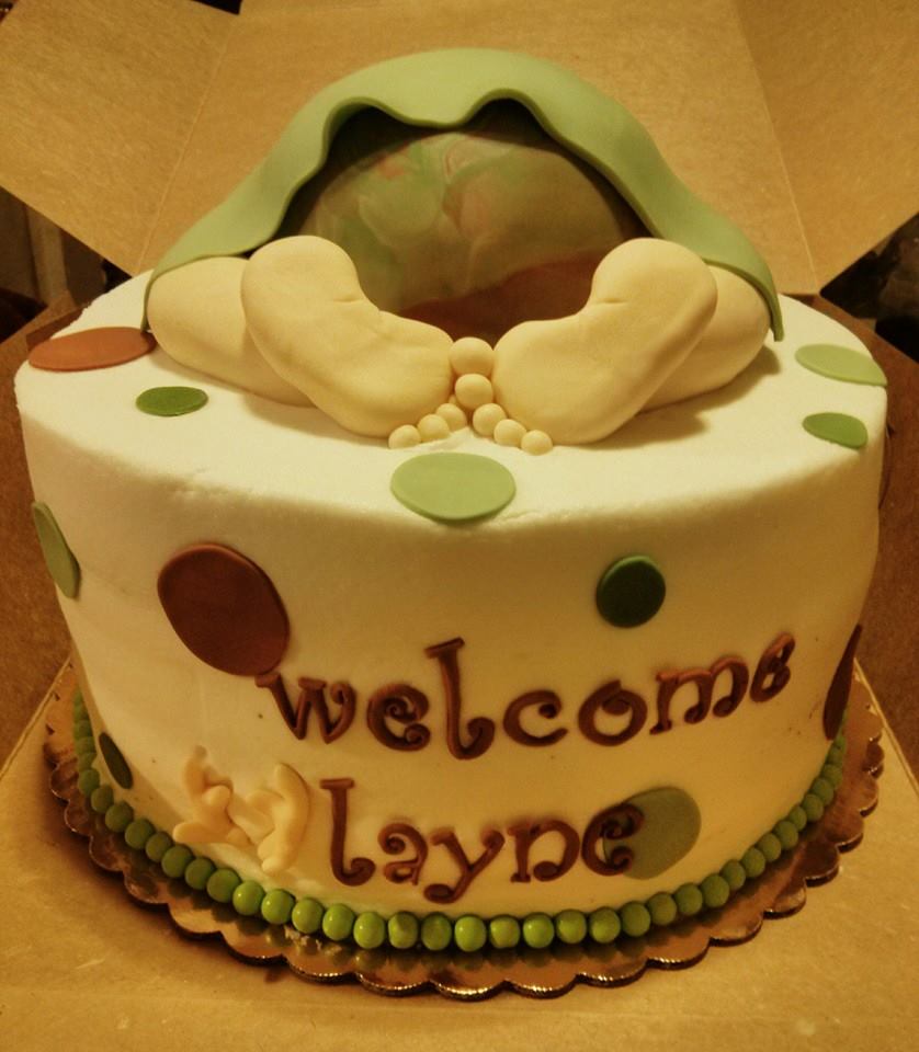 Camo Baby Shower Cake