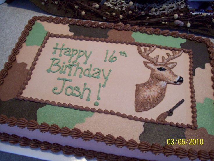 Camo Baby Shower Sheet Cake