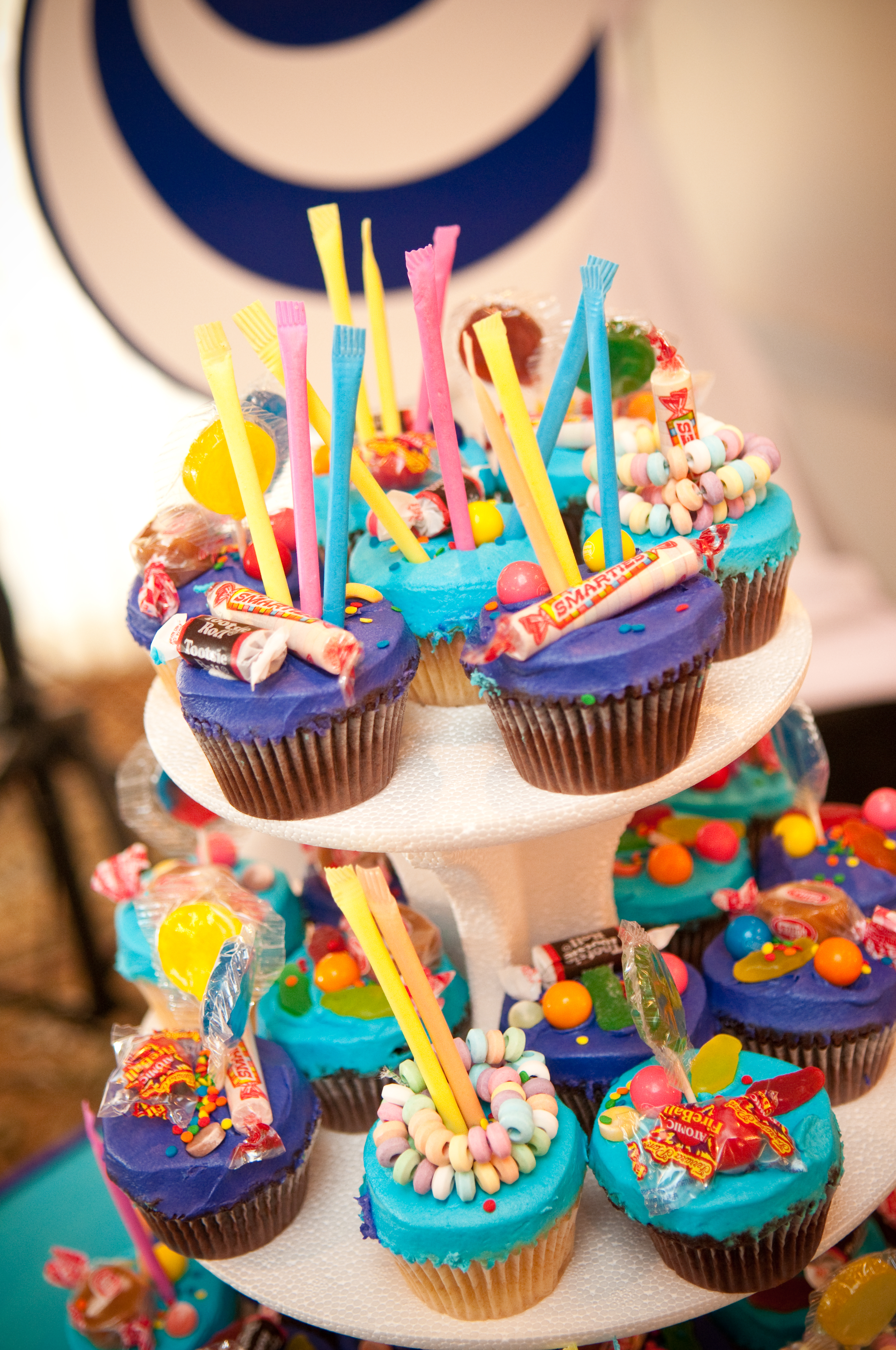 Candy Theme Cupcake Tower