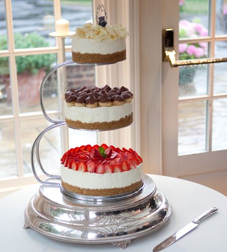 7 Photos of Tiered Wedding Cheesecakes