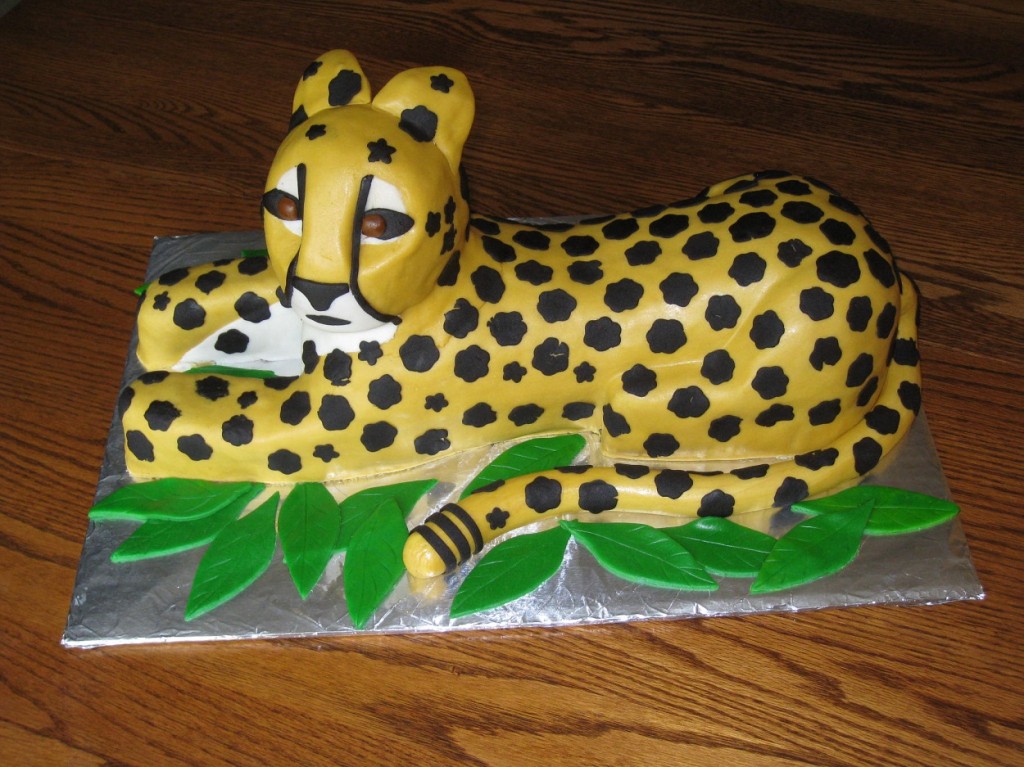 Cheetah Birthday Cake