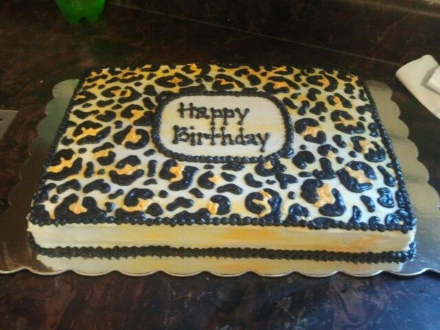 Cheetah Birthday Cake