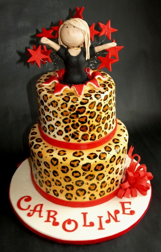 Cheetah Birthday Cake