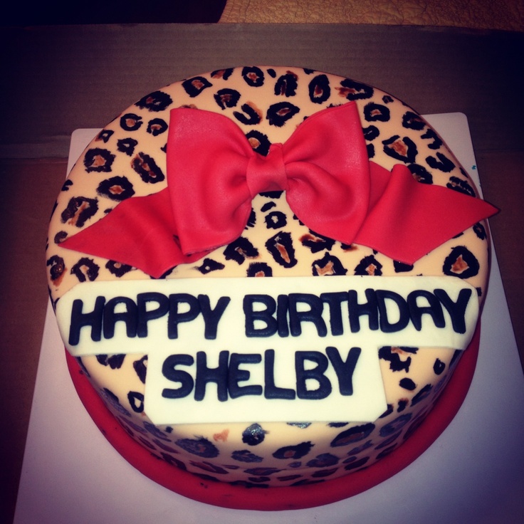 Cheetah Birthday Cake