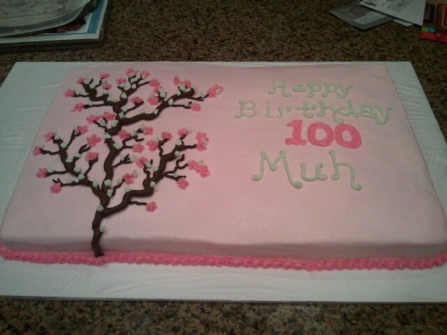 Cherry Blossom Tree Birthday Cake