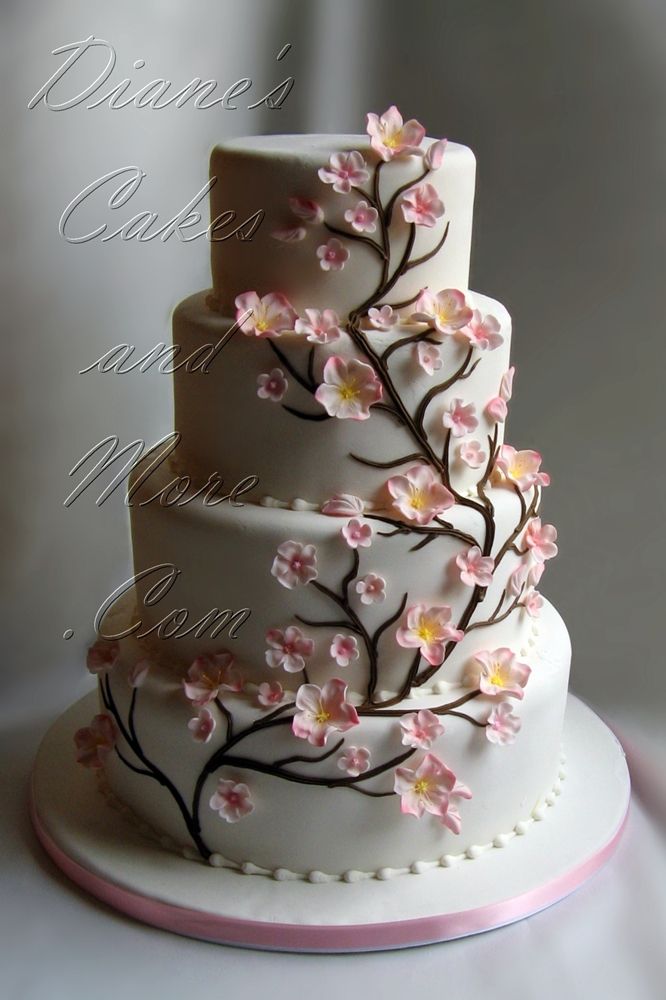 Cherry Blossom Wedding Cake