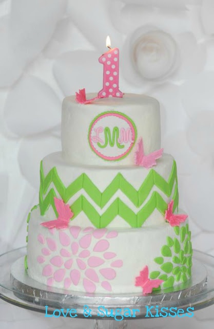 Chevron Birthday Cake