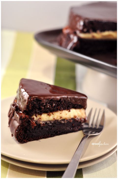 Chocolate Cake with Custard Filling