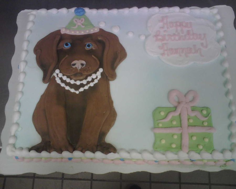 Chocolate Lab Birthday Cake