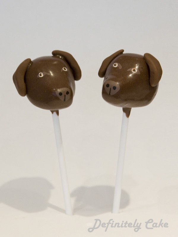 Chocolate Lab Dog Cake Pops