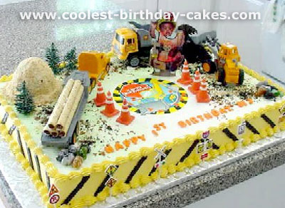 Construction Birthday Sheet Cake