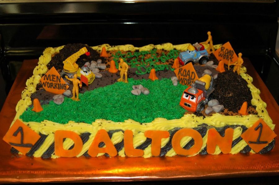 Construction Sheet Cake