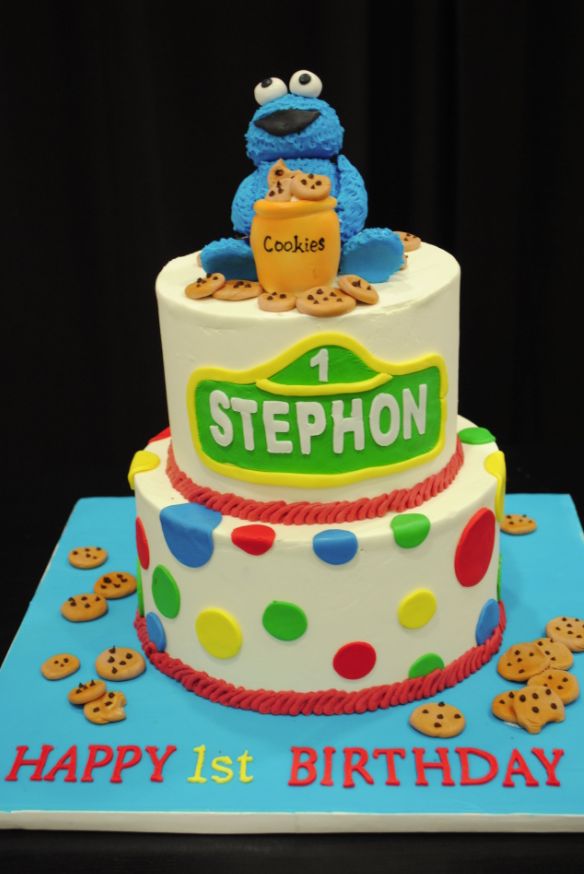 Cookie Monster Birthday Cake