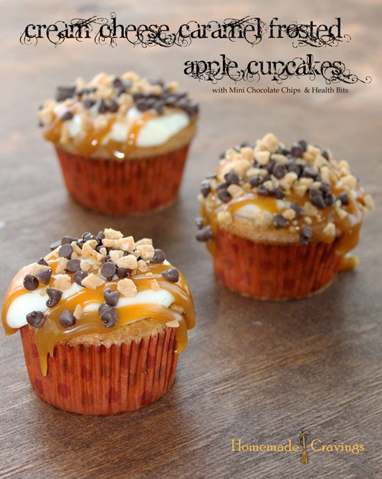 Cream Cheese Caramel Apple Cupcakes