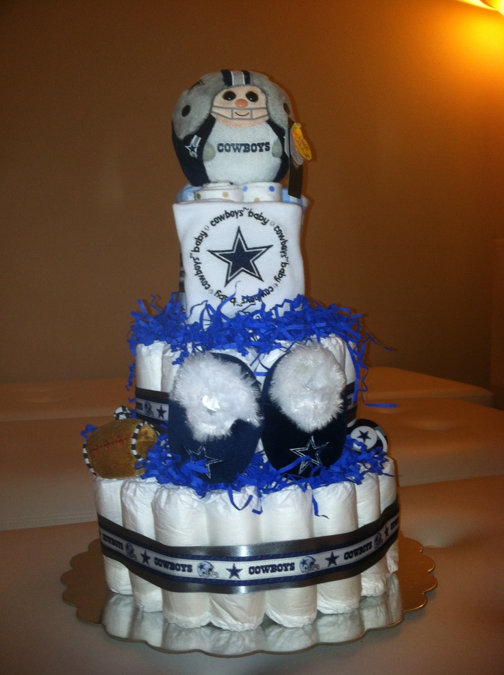 Dallas Cowboys Baby Diaper Cake