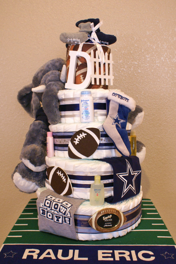 Dallas Cowboys Diaper Cake