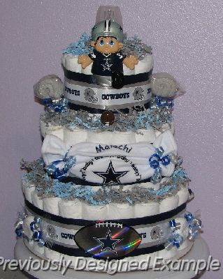 Dallas Cowboys Diaper Cake