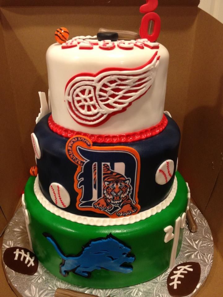 Detroit Sports Birthday Cakes