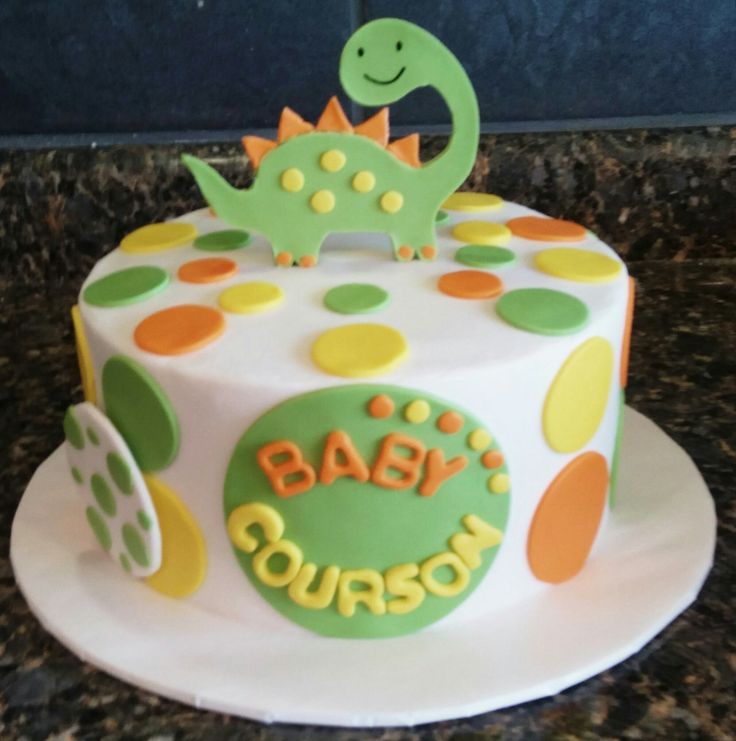 Dinosaur Baby Shower Cake